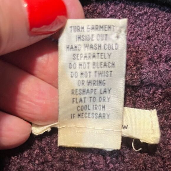 ANTHROPOLOGIE SLEEPING ON SNOW Long Sleeve Sweater Purple Women’s Size Small - Picture 6 of 6